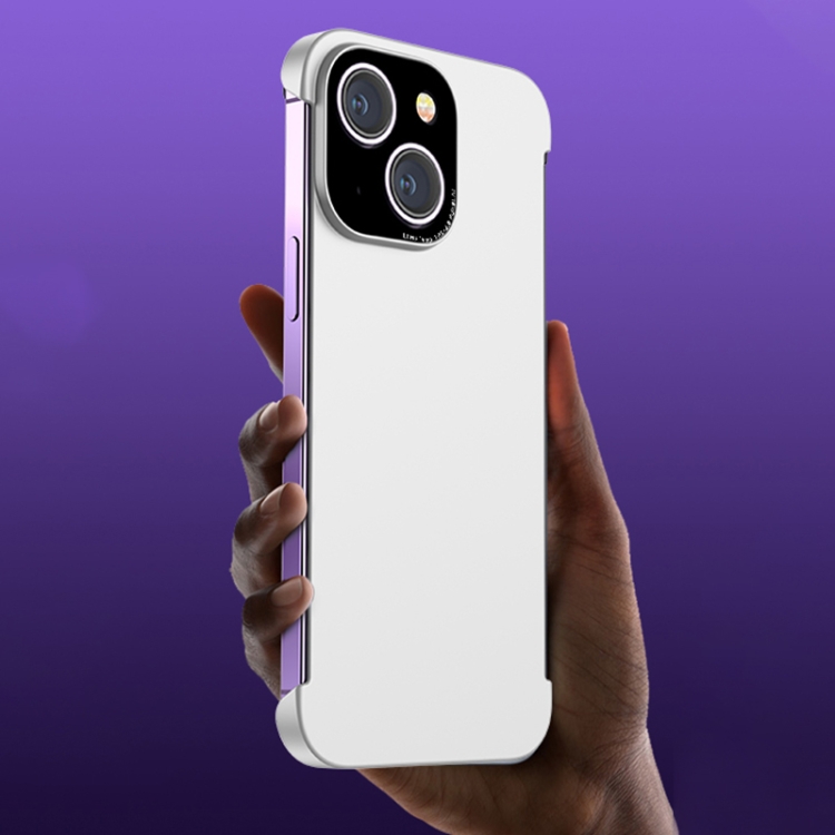 For iPhone 14 Shockproof Frameless Phone Case(Silver) For iPhone 14 Shockproof Frameless Phone Case(Silver)