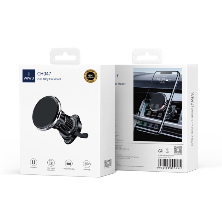 WIWU CH047 Zinc Series Car Magnetic Mount(Black) WIWU CH047 Zinc Series Car Magnetic Mount(Black)
