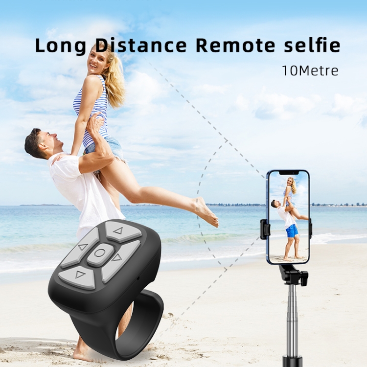 S18 Portable Smart Wireless Bluetooth Ring Remote Control(White) S18 Portable Smart Wireless Bluetooth Ring Remote Control(White)