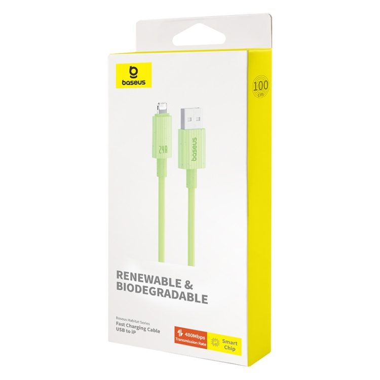 Baseus USB to 8 Pin Fast Charging Data Cable, Cable Length:1m(Green) Baseus USB to 8 Pin Fast Charging Data Cable, Cable Length:1m(Green)