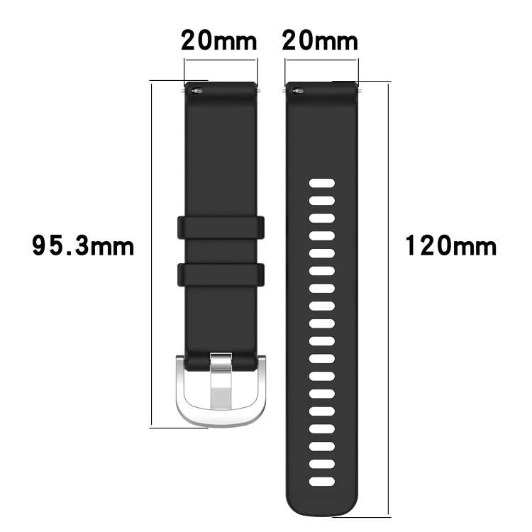 Para Garmin vivoactive 5 / Active 5 Correa de reloj de silicona de 20 mm (naranja) - B2