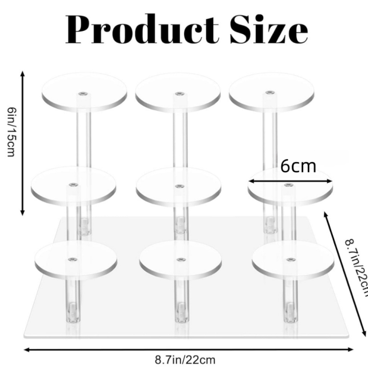 YX067 Acrylic Square Decoration Cupcake Stand