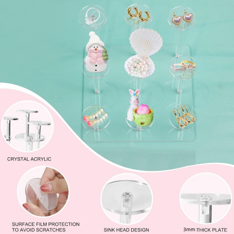 YX067 Acrylic Square Decoration Cupcake Stand