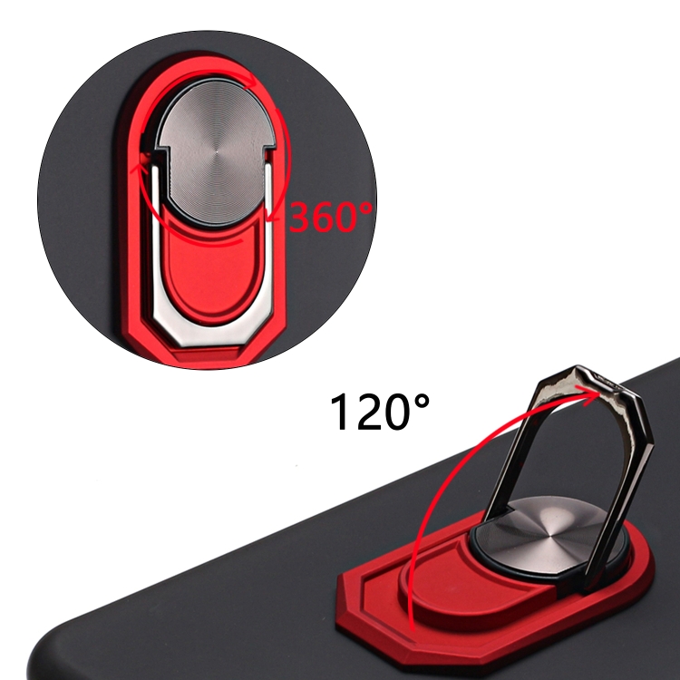For iPhone SE 2022 / SE 2020 / 8 / 7 PC + TPU Shockproof Protective Case with Ring Holder(Black Red) For iPhone SE 2022 / SE 2020 / 8 / 7 PC + TPU Shockproof Protective Case with Ring Holder(Black Red)