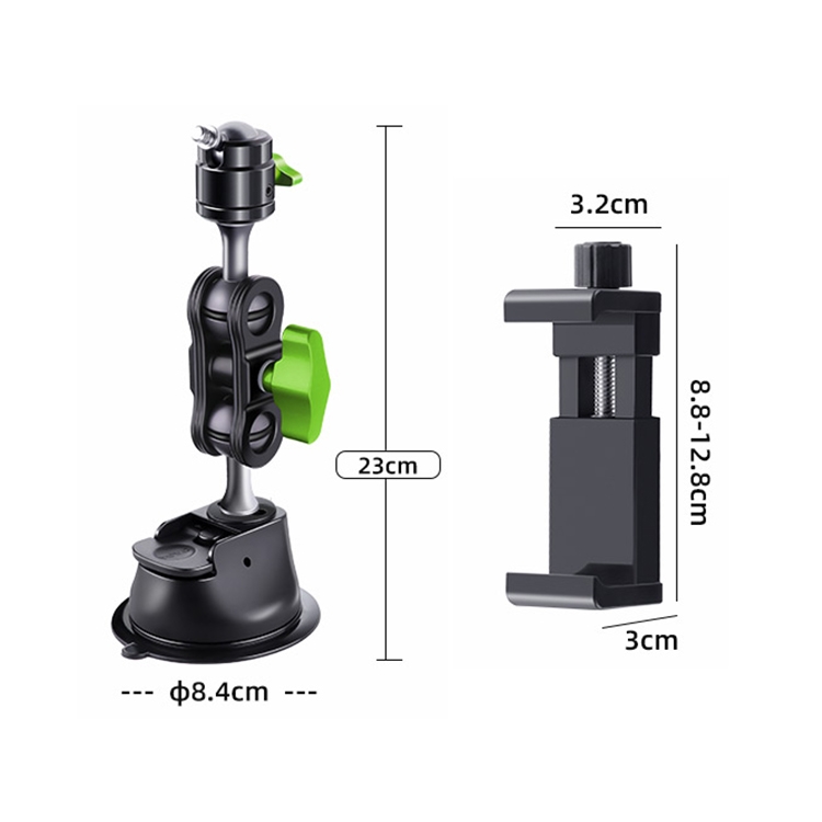 Single Suction Cup Pea Clamp Arm Holder 23cm with Knob Phone Clamp Single Suction Cup Pea Clamp Arm Holder 23cm with Knob Phone Clamp