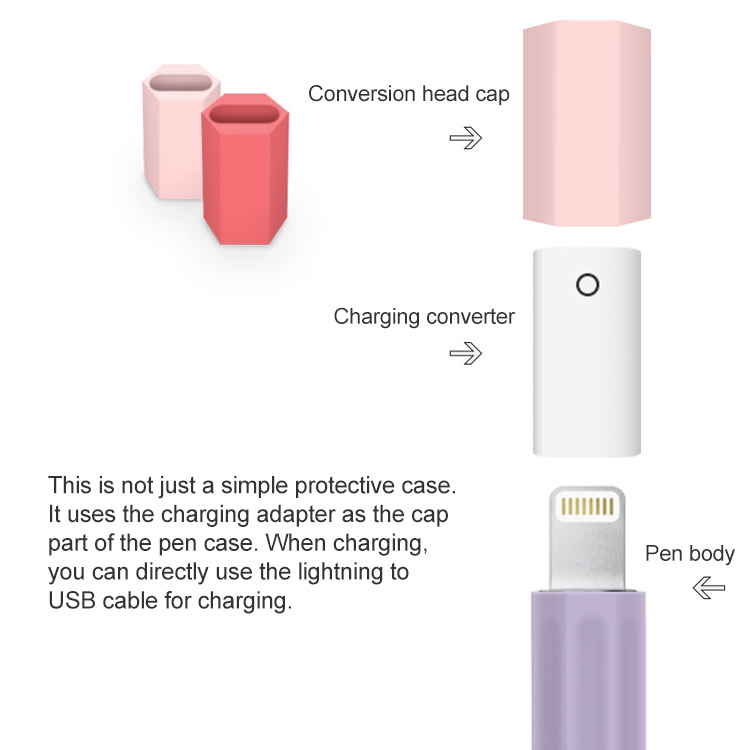 For Apple Pencil 2 Stylus Touch Pen Split Contrast Color Silicone Protective Case(Lemon Avocado) For Apple Pencil 2 Stylus Touch Pen Split Contrast Color Silicone Protective Case(Lemon Avocado)