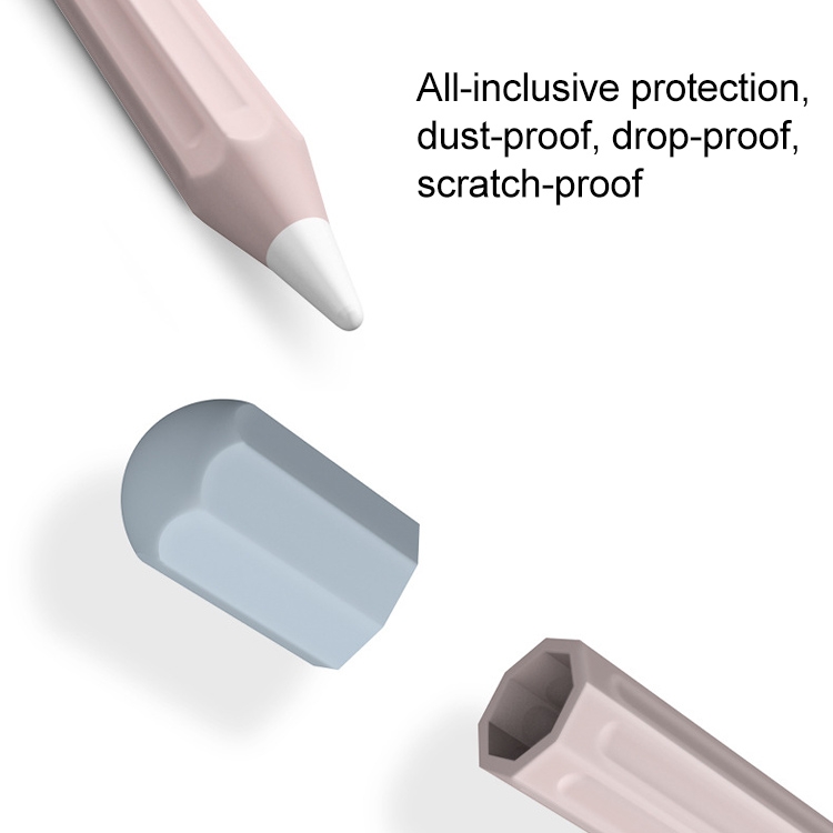 For Apple Pencil 2 Stylus Touch Pen Split Contrast Color Silicone Protective Case(Lemon Avocado) For Apple Pencil 2 Stylus Touch Pen Split Contrast Color Silicone Protective Case(Lemon Avocado)