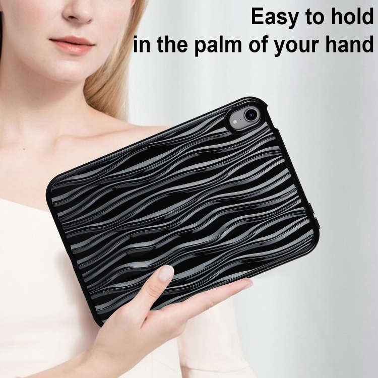For iPad mini 6 / mini 2024 Jelly Color Water Ripple TPU Tablet Case(Black) For iPad mini 6 / mini 2024 Jelly Color Water Ripple TPU Tablet Case(Black)
