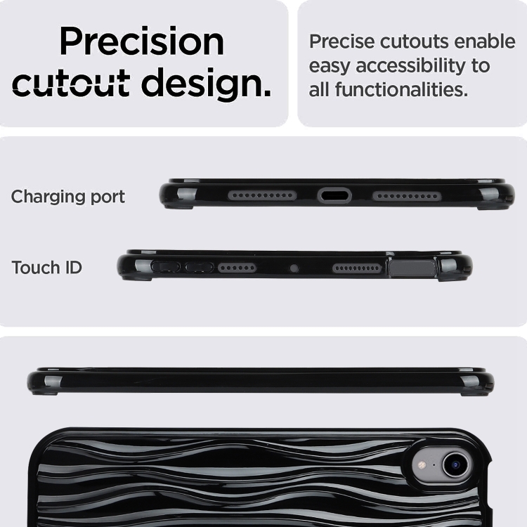 For iPad mini 6 / mini 2024 Jelly Color Water Ripple TPU Tablet Case(Black) For iPad mini 6 / mini 2024 Jelly Color Water Ripple TPU Tablet Case(Black)