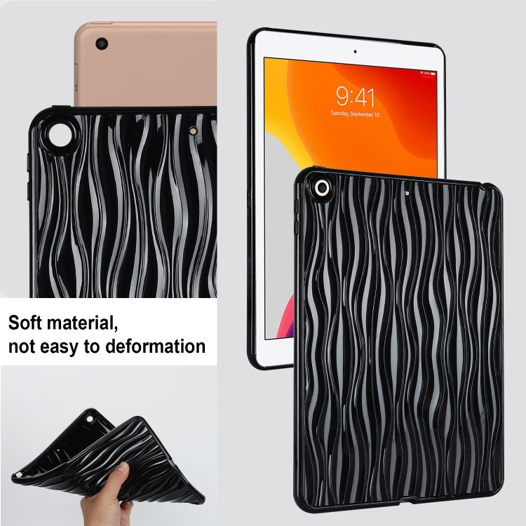 For iPad 10.2 2021 / 2020 / 2019 Jelly Color Water Ripple TPU Tablet Case(Black) For iPad 10.2 2021 / 2020 / 2019 Jelly Color Water Ripple TPU Tablet Case(Black)