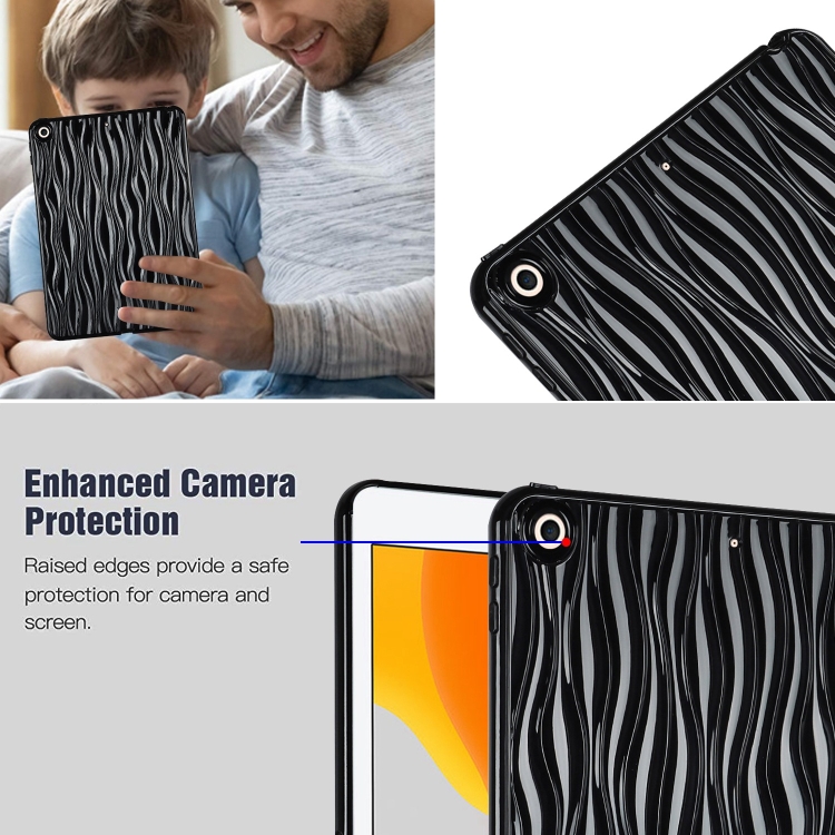For iPad 10.2 2021 / 2020 / 2019 Jelly Color Water Ripple TPU Tablet Case(Black) For iPad 10.2 2021 / 2020 / 2019 Jelly Color Water Ripple TPU Tablet Case(Black)