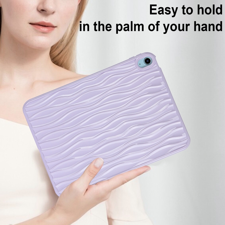 For iPad Air 10.9 2022 / 2020 Jelly Color Water Ripple TPU Tablet Case(Purple) For iPad Air 10.9 2022 / 2020 Jelly Color Water Ripple TPU Tablet Case(Purple)