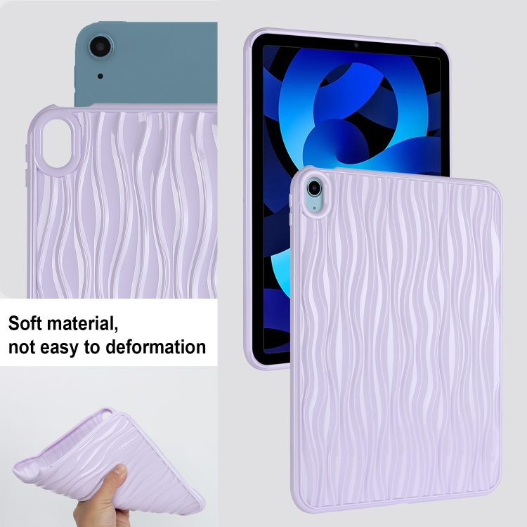 For iPad Air 10.9 2022 / 2020 Jelly Color Water Ripple TPU Tablet Case(Purple) For iPad Air 10.9 2022 / 2020 Jelly Color Water Ripple TPU Tablet Case(Purple)