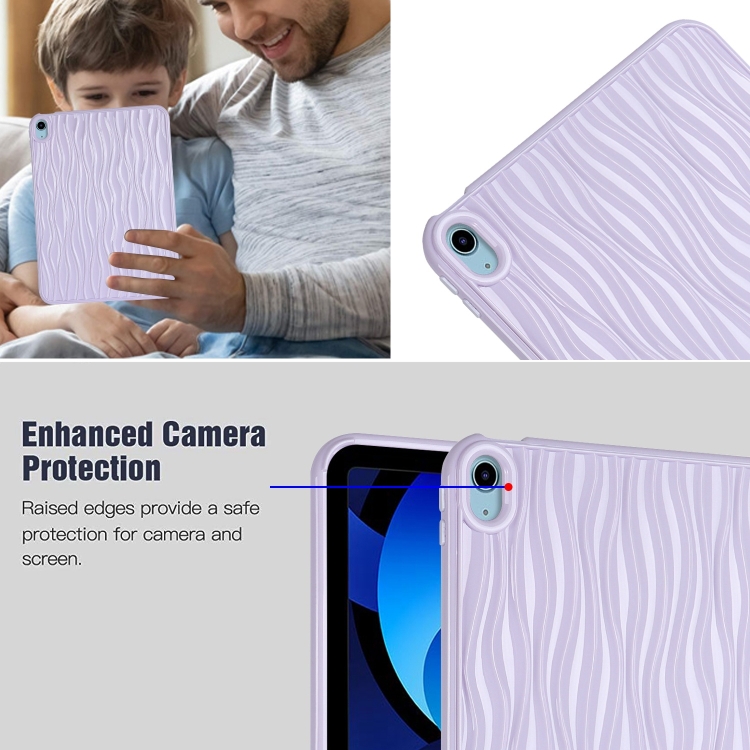 For iPad Air 10.9 2022 / 2020 Jelly Color Water Ripple TPU Tablet Case(Purple) For iPad Air 10.9 2022 / 2020 Jelly Color Water Ripple TPU Tablet Case(Purple)