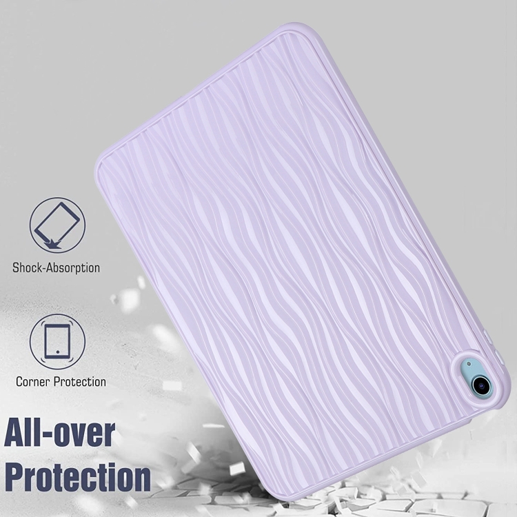 For iPad Air 10.9 2022 / 2020 Jelly Color Water Ripple TPU Tablet Case(Purple) For iPad Air 10.9 2022 / 2020 Jelly Color Water Ripple TPU Tablet Case(Purple)