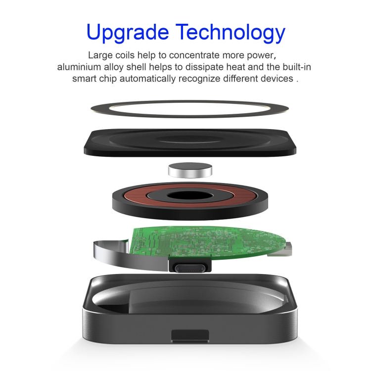 For iPhone / AirPods / iWatch Series 3 in 1 Portable Wireless Charger(Black) For iPhone / AirPods / iWatch Series 3 in 1 Portable Wireless Charger(Black)