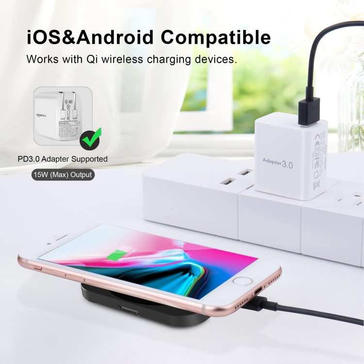 For iPhone / AirPods / iWatch Series 3 in 1 Portable Wireless Charger(Black) For iPhone / AirPods / iWatch Series 3 in 1 Portable Wireless Charger(Black)