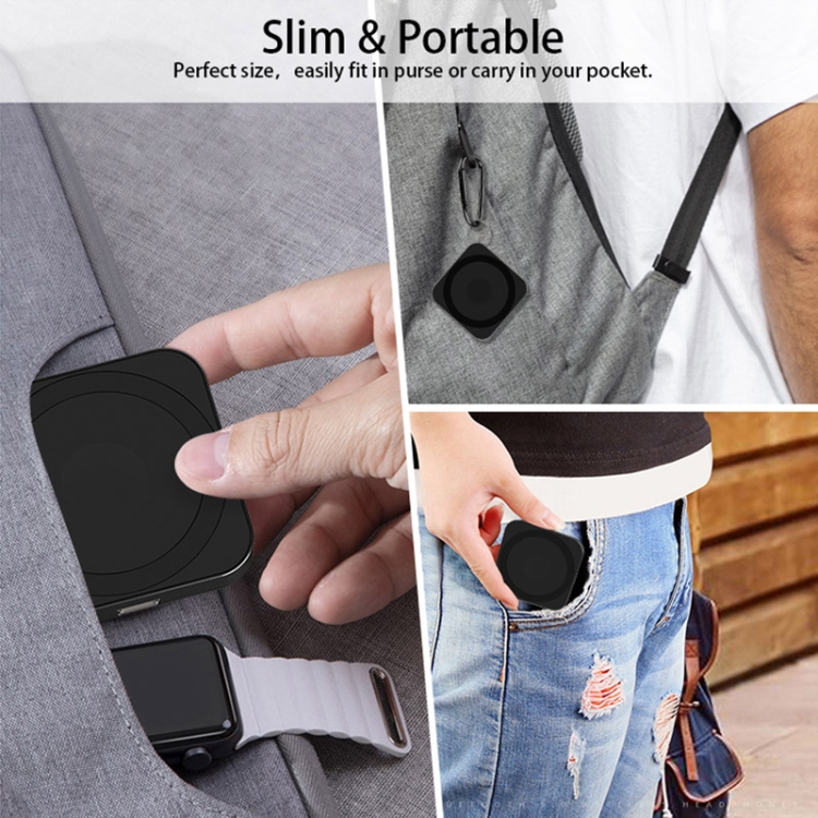 For iPhone / AirPods / iWatch Series 3 in 1 Portable Wireless Charger(Black) For iPhone / AirPods / iWatch Series 3 in 1 Portable Wireless Charger(Black)