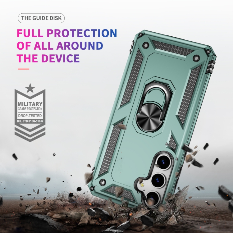 For Samsung Galaxy S25+ 5G Shockproof TPU + PC Phone Case(Dark Green) For Samsung Galaxy S25+ 5G Shockproof TPU + PC Phone Case(Dark Green)