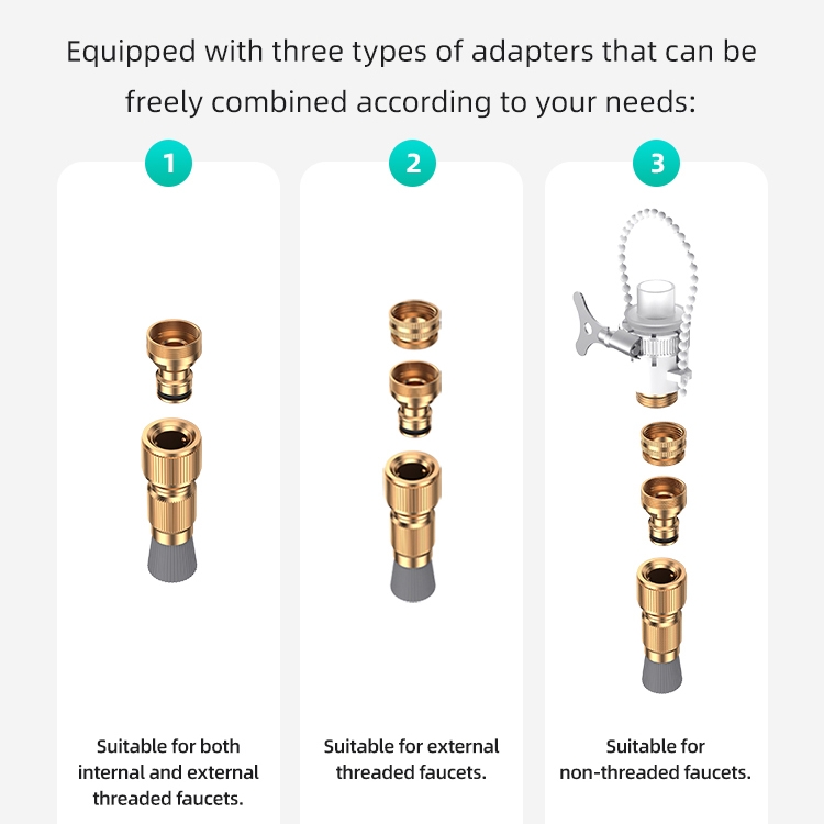 USAMS US-ZB260 Household Car Washing Spray Nozzle(Metallic Grey) - 8