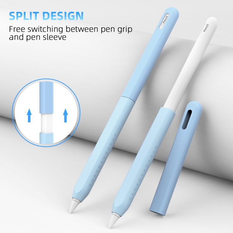 Para Apple Pencil 2.º estuche para lápiz óptico colorido degradado desmontable (azul degradado) - 2