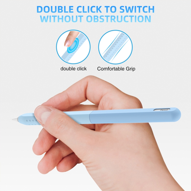 Para Apple Pencil 2.º estuche para lápiz óptico colorido degradado desmontable (azul degradado) - 4