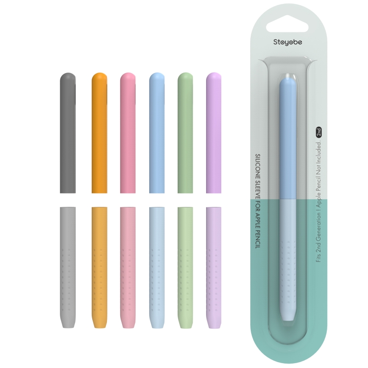 Para Apple Pencil 2.º estuche para lápiz óptico colorido degradado desmontable (azul degradado) - 6