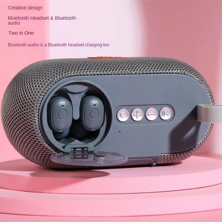 T&G TG810 2 in 1 Portable Outdoor Speaker + Mini Wireless Bluetooth Earphone(Red)