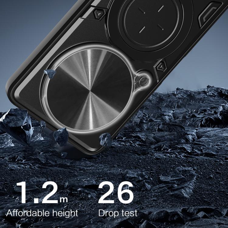 For Honor X9d 5G / X70 5G CD Texture Sliding Camshield Magnetic Holder Phone Case(Pink)