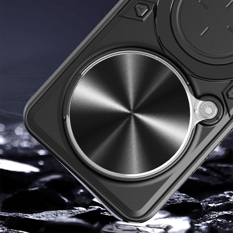 For Honor Magic8 Pro 5G CD Texture Sliding Camshield Magnetic Holder Phone Case(Pink)