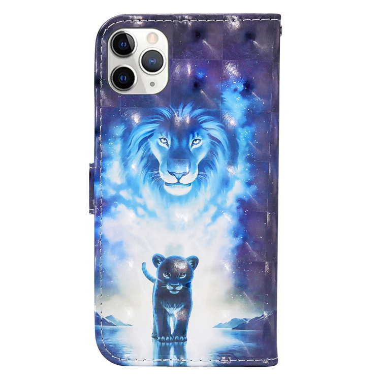 For iPhone 11 Pro 3D Painted Pattern Horizontal Flip Leather Case with Holder & Wallet & Card slot & Lanyard(Lion) For iPhone 11 Pro 3D Painted Pattern Horizontal Flip Leather Case with Holder & Wallet & Card slot & Lanyard(Lion)