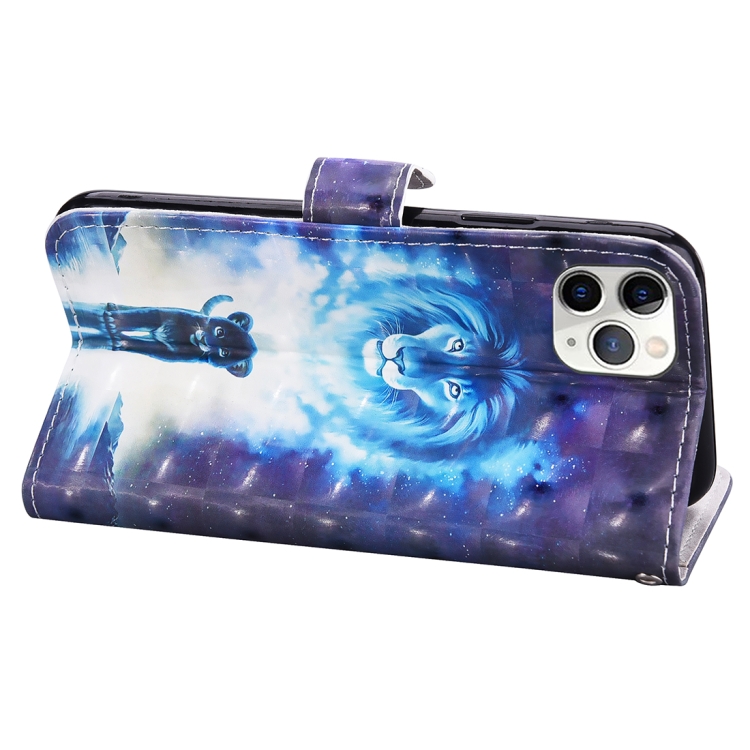 For iPhone 11 Pro 3D Painted Pattern Horizontal Flip Leather Case with Holder & Wallet & Card slot & Lanyard(Lion) For iPhone 11 Pro 3D Painted Pattern Horizontal Flip Leather Case with Holder & Wallet & Card slot & Lanyard(Lion)