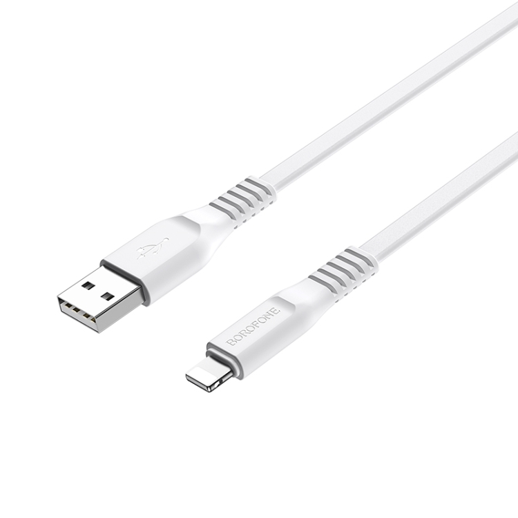 Borofone BX23 2.4A USB to 8 Pin Wide Power Charging Data Cable, Cable Length: 1m(White) Borofone BX23 2.4A USB to 8 Pin Wide Power Charging Data Cable, Cable Length: 1m(White)