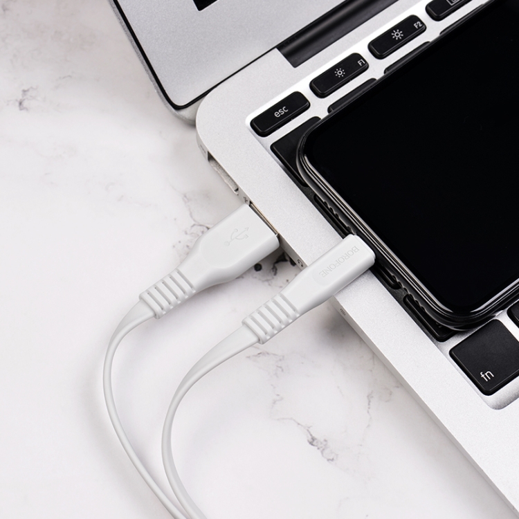 Borofone BX23 2.4A USB to 8 Pin Wide Power Charging Data Cable, Cable Length: 1m(White) Borofone BX23 2.4A USB to 8 Pin Wide Power Charging Data Cable, Cable Length: 1m(White)
