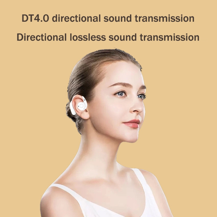 HF02 Ear Clip Bone Conduction TWS Noise Reduction Bluetooth Earphone(Beige) HF02 Ear Clip Bone Conduction TWS Noise Reduction Bluetooth Earphone(Beige)