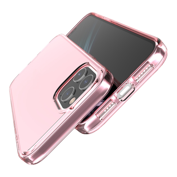 For iPhone 12 Pro Max Shockproof Terminator Style Transparent Protective Case(Pink) For iPhone 12 Pro Max Shockproof Terminator Style Transparent Protective Case(Pink)