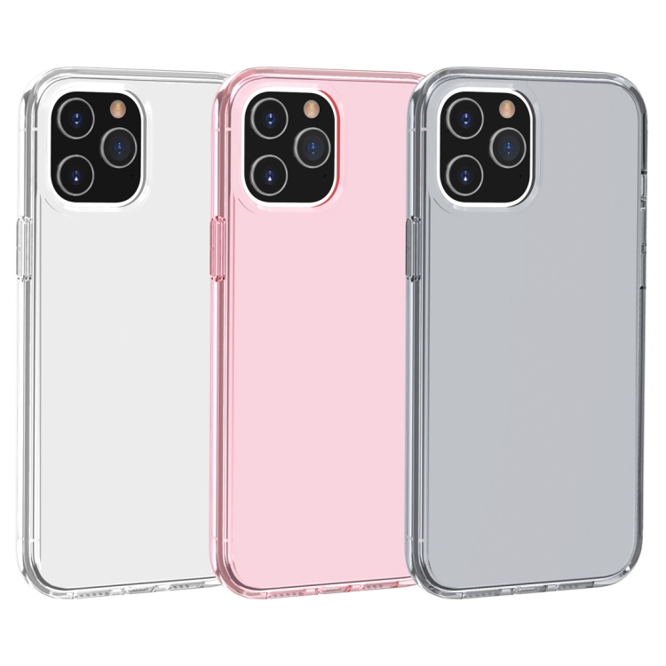 For iPhone 12 Pro Max Shockproof Terminator Style Transparent Protective Case(Pink) For iPhone 12 Pro Max Shockproof Terminator Style Transparent Protective Case(Pink)