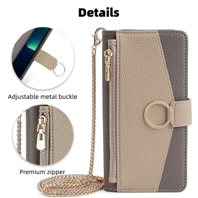 For Samsung Galaxy S23+ 5G Crossbody Litchi Texture Leather Phone Case(Grey) For Samsung Galaxy S23+ 5G Crossbody Litchi Texture Leather Phone Case(Grey)