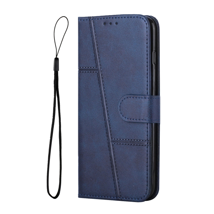 For Samsung Galaxy S24 Stitching Calf Texture Buckle Leather Phone Case(Blue) For Samsung Galaxy S24 Stitching Calf Texture Buckle Leather Phone Case(Blue)