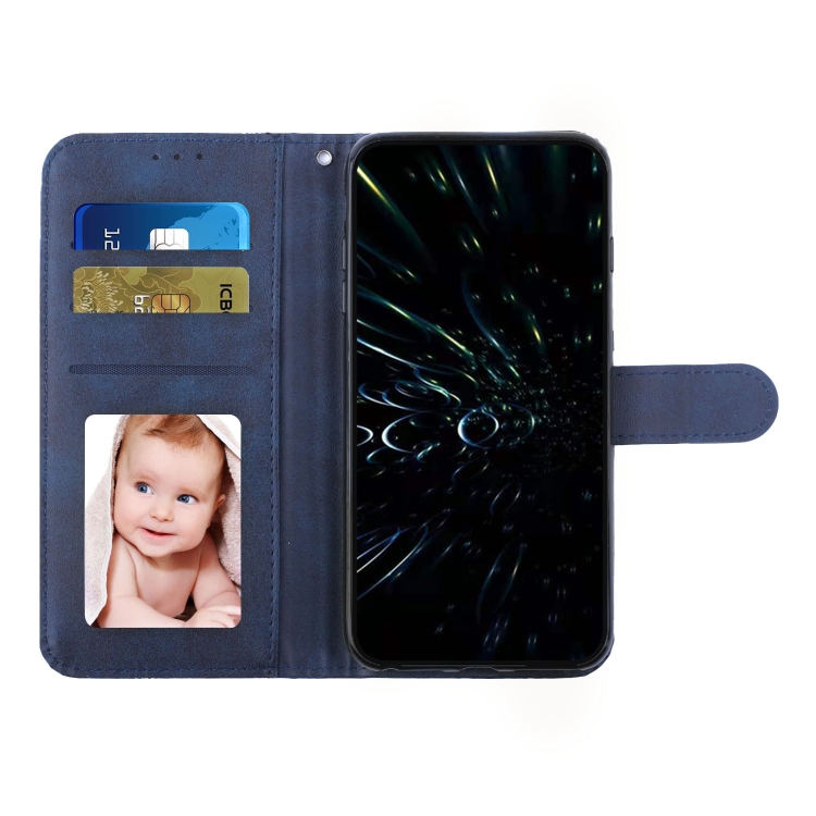 For Samsung Galaxy S24 Stitching Calf Texture Buckle Leather Phone Case(Blue) For Samsung Galaxy S24 Stitching Calf Texture Buckle Leather Phone Case(Blue)