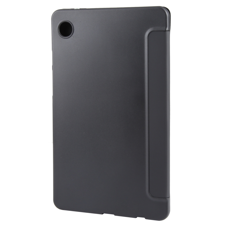 Para Samsung Galaxy Tab A9 Funda para tableta de cuero TPU con tapa horizontal y soporte triple (negro) - 2