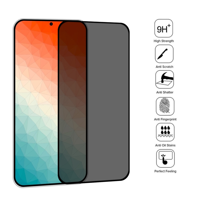 For Samsung Galaxy S24+ 5G Full Cover Anti-peeping Tempered Glass Film, Support Fingerprint Unlocking For Samsung Galaxy S24+ 5G Full Cover Anti-peeping Tempered Glass Film, Support Fingerprint Unlocking