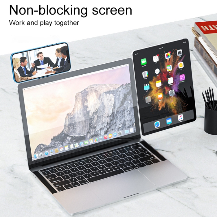 Multifunctional Portable Folding Magnetic Aluminum Alloy Phone Holder(Black) Multifunctional Portable Folding Magnetic Aluminum Alloy Phone Holder(Black)