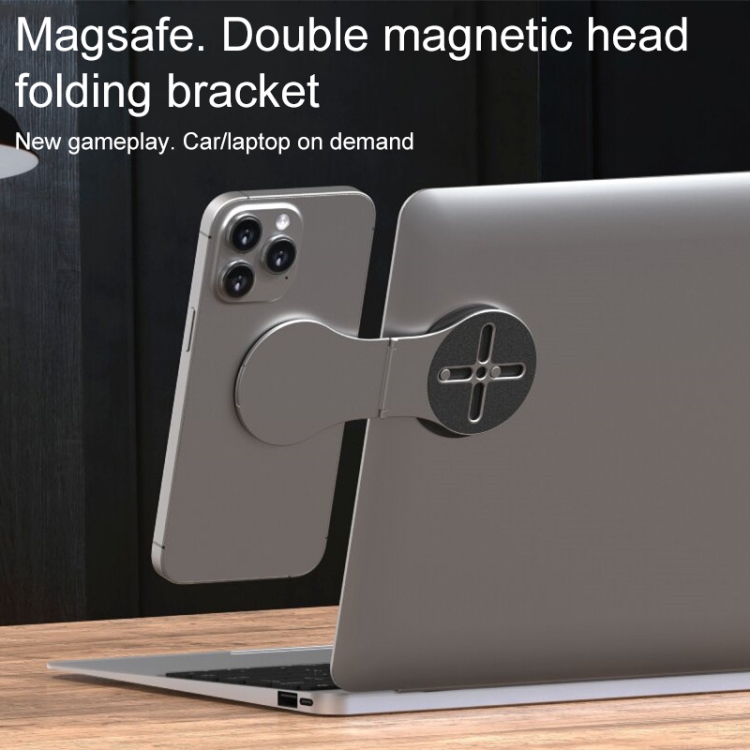 Folding Magnetic Desktop Phone Holder(Grey) Folding Magnetic Desktop Phone Holder(Grey)