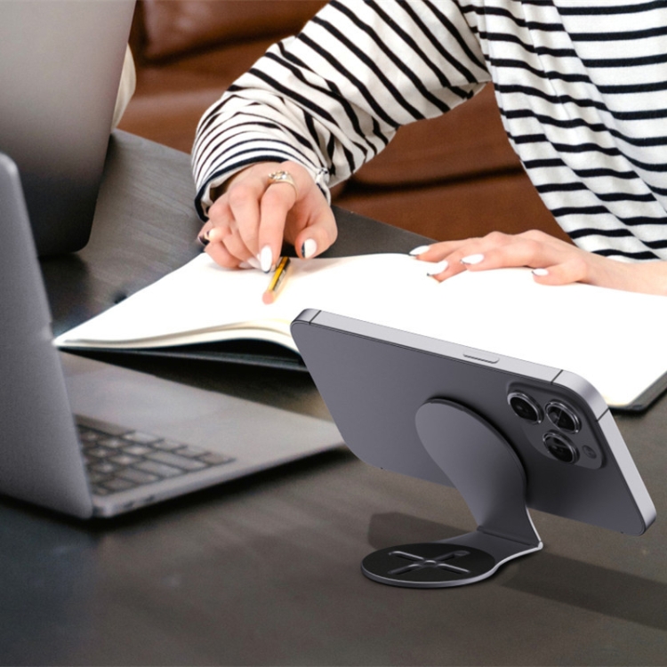 Folding Magnetic Desktop Phone Holder(Grey) Folding Magnetic Desktop Phone Holder(Grey)