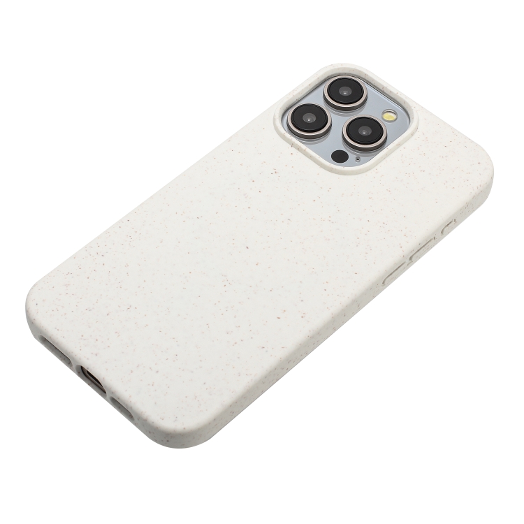 For iPhone 13 Pro Max Wheat Straw Material + TPU Phone Case(White) For iPhone 13 Pro Max Wheat Straw Material + TPU Phone Case(White)
