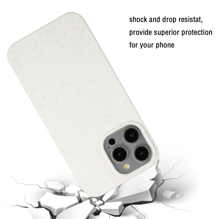 For iPhone 13 Pro Max Wheat Straw Material + TPU Phone Case(White) For iPhone 13 Pro Max Wheat Straw Material + TPU Phone Case(White)
