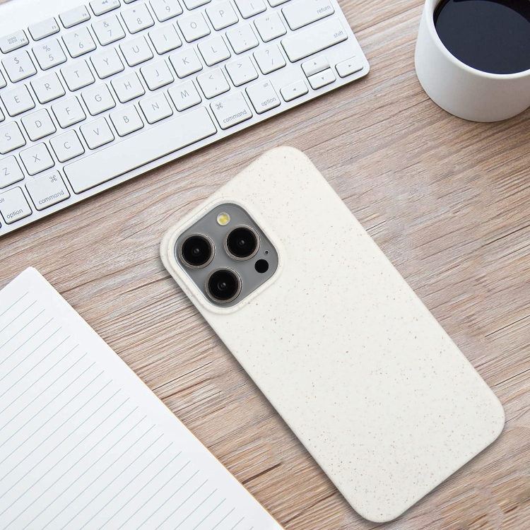 For iPhone 13 Pro Max Wheat Straw Material + TPU Phone Case(White) For iPhone 13 Pro Max Wheat Straw Material + TPU Phone Case(White)