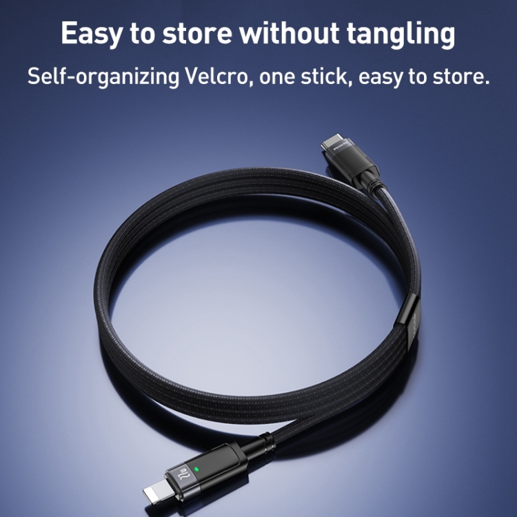 YESIDO CA159 1.2m 27W USB-C / Type-C to 8 Pin Auto Power-off Charging Cable(Black) YESIDO CA159 1.2m 27W USB-C / Type-C to 8 Pin Auto Power-off Charging Cable(Black)
