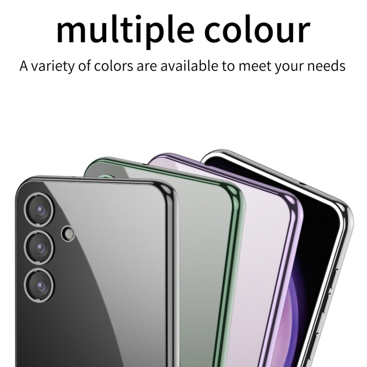 For Samsung Galaxy S24+ GKK Plating Transparent TPU Phone Case, Without pen(Green) For Samsung Galaxy S24+ GKK Plating Transparent TPU Phone Case, Without pen(Green)